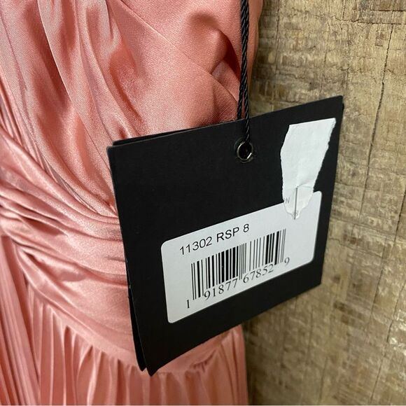 Mac Duggal Pink 11302
Pleated Halter Neck Asymmetrical Hem Gown Maxi Dress 8 - Picture 13 of 13